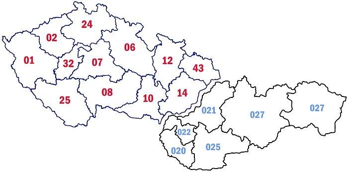 Mapa obchodních zástupců pro ČR a SR