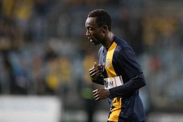 Zápas 5. kola Fortuna národní ligy SFC Opava - FC MAS Táborsko 22. srpna 2017 v Opavě.Joel Ngandu Kayamba - o