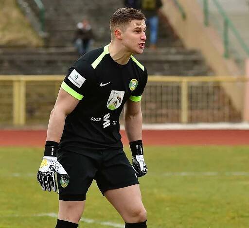 Pavel Hrabačka, gólman FK Baník Sokolov.