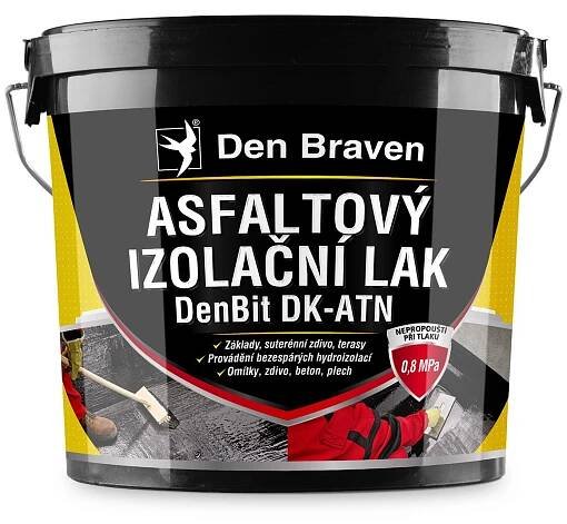 DenBit DK-ATN – Asfaltový izolační lak Barva Černá Kbelík 4,5 kg