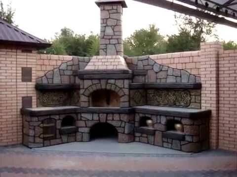 YouTube | Buiten open haard, Tuin ideeën, Buitenkeukens
