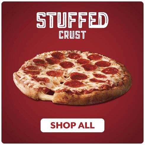 Image of a stuffed crust  pizza