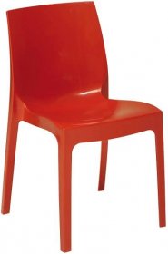 Židle jídelní plastová červená ICE