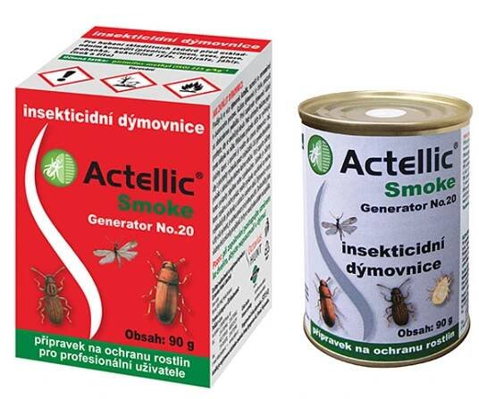 Actellic Smoke Generator No. 20 (insekticidní dýmovnice) proti skladištním škůdcům