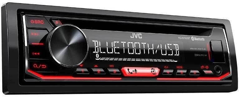 KD-R792BT JVC Autorádio 1 DIN, AOA 2.0, 14.4V, MP3, WMA, WAV, FLAC, Spotify, CD-R/RW