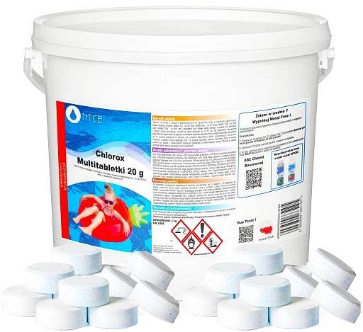 CHLOR DO BAZÉNU JACUZZI SPA TABLETY 20g MULTIFUNKČNÍ BAZÉNOVÁ CHEMIE 3KG