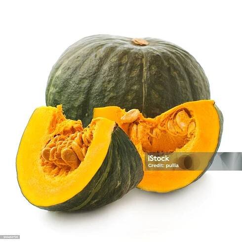 Japonská dýňová kabocha na bílém pozadí - Bez autorských poplatků Dýně - Tykvovité rostliny Stock fotka