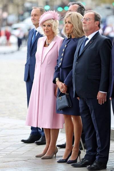 Camilla s první dámou Francie Brigitte Macronovou