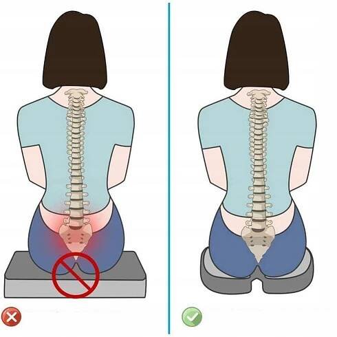 ERGONOMICKÝ POLŠTÁŘ NA SEZENÍ, ORTOPEDICKÝ POLŠTÁŘ NA KOSTRČ Délka 46 cm