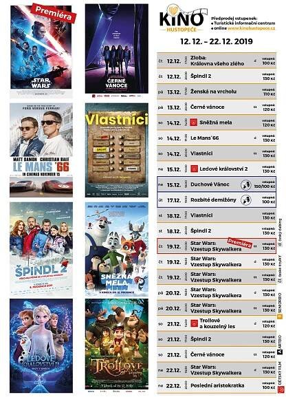 Program kina Hustopeče 12. 12. - 22. 12. 2019: Pouzdřany