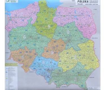 POLSKO NÁST. MAPA PSČ (STIEFEL)