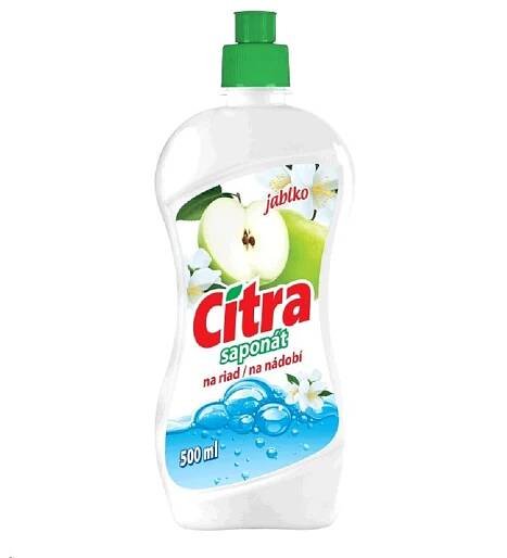 CITRA saponát na ruční mytí nádobí 500ml jablko /12 - | ASC group - vše pro firmy - drogerie, papírové a průmyslové utěrky