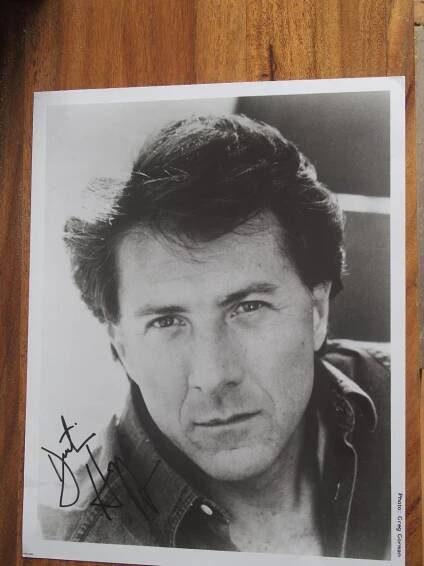 velkoformátové foto Dustin Hoffman, herec, tištěný podpis, pod1100