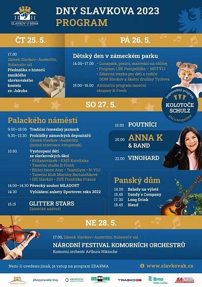 Program Dnů Slavkova 2023 | město Slavkov u Brna