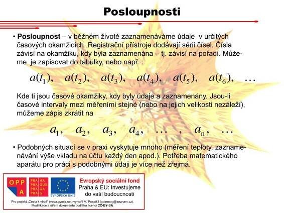 PPT - Posloupnosti PowerPoint Presentation, free download - ID:4026593