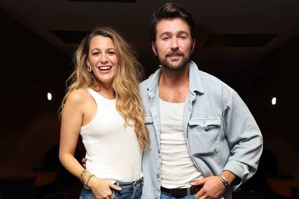 Blake Lively Stitched Her It Ends with Us Co-Star Brandon Sklenar's Floral Jeans: 'Handmade by Me'