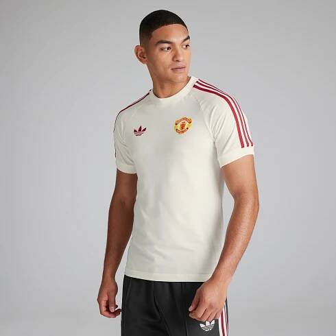 Manchester United x adidas Originals Adicolor Classics 3-Stripes T-Shirt White White