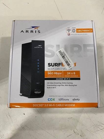 ARRIS SURFboard 2350 Mbps 4 Port 10000 Mbps Cable Modem and Wi-Fi Router (SBG7400AC2)