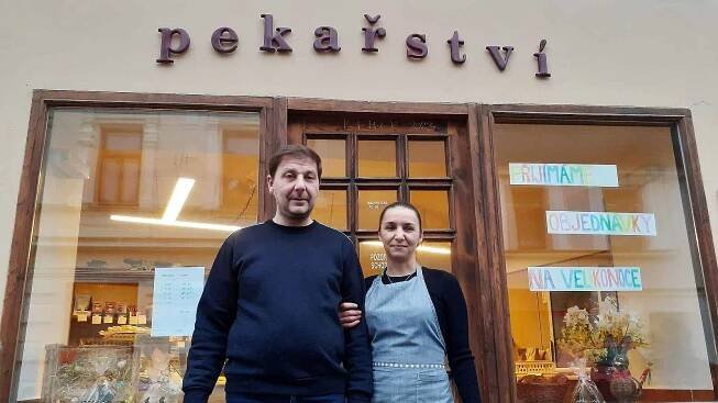 Duchcovská pekařka Jana Richterová a její partner Tomáš Dvořák.