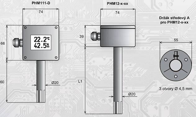 Snímač teploty a vlhkosti - RS485 (Modbus) - InLiving.CZ
