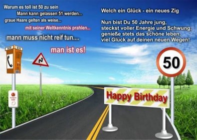 Lustige Geburtstagswünsche Zum 50sten Inspirational Geburtstagskarte ...