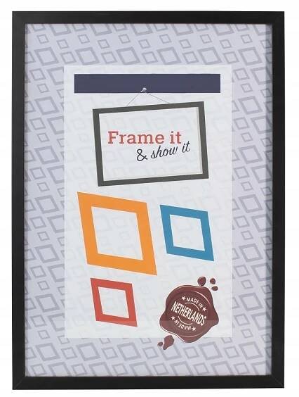 Rámeček dřevěný MDF Smart černý 50x70 cm Plexi