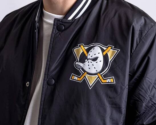 Bunda '47 Brand NHL Anaheim Ducks Core Poly Fill '47 Drift Track Jacket Jet Black