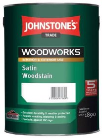 Johnstones Trade Woodworks Satin Woodstain 5L - Clear