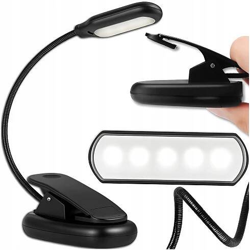 LED LAMPA NA ČTENÍ KNIH, STOLNÍ S KLIPEM, BEZDRÁTOVÁ AKUMULÁTOR EAN (GTIN) 5906601625879