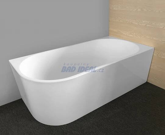 Aqualine Vany - Rohová vana Tibera, 170x80 cm, pravá, bílá E1015 Materiál provedení akrylová
