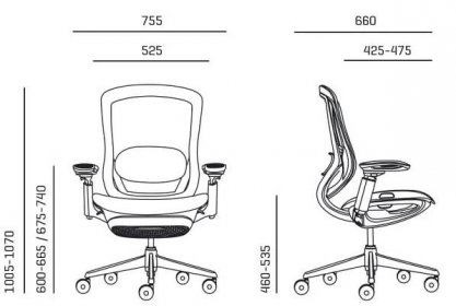 Moderní kancelářská židle Bat net perf - addobbo