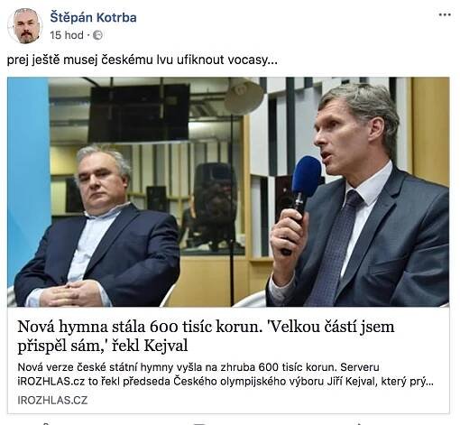Srandovní. Rozfrcali jste to. Pokračuje spor o „novou hymnu České republiky“ | ParlamentniListy.cz – politika ze všech stran
