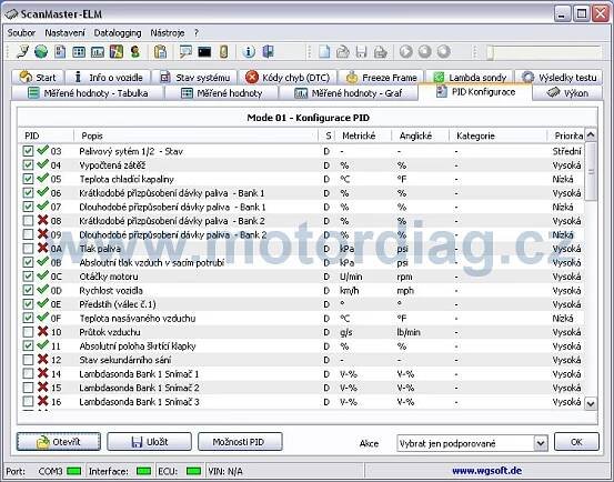 ScanMaster 2.1 CZ - multiznačková diagnostika OBD v češtině - MOTORDIAG - autodiagnostika, VAG-COM , OBD , KWP2000 , OBD