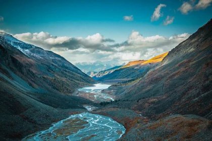 Horské údolí v Altaji — Stock obrázek