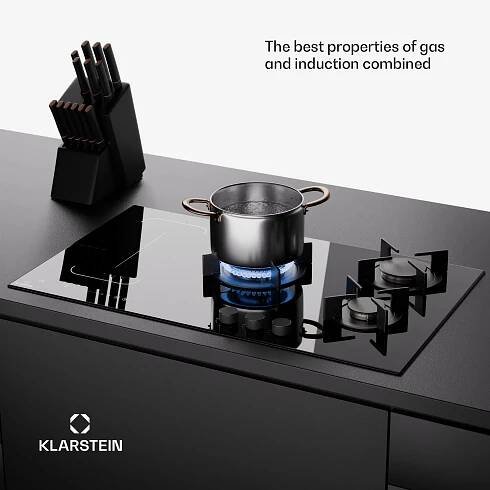 Dvojitá indukční a plynová varná deska Klarstein - indukční Náhled obrázku produktu 4
