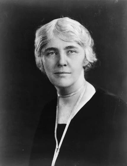 A portrait of First Lady Lou Henry Hoover, wife of President Herbert Hoover. Lou Henry Hoover