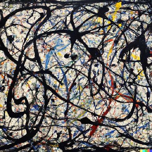 a representation of anxiety, painting by Jackson Pollock