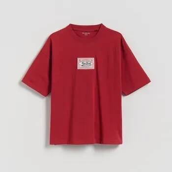 Chlapecké oblečení Reserved - Tričko s nášivkou - červená - 698IG-33X - 698IG-33X-146
