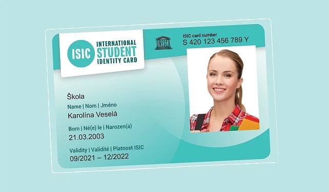 Školní průkaz ISIC - SPŠ a VOŠ Chomutov