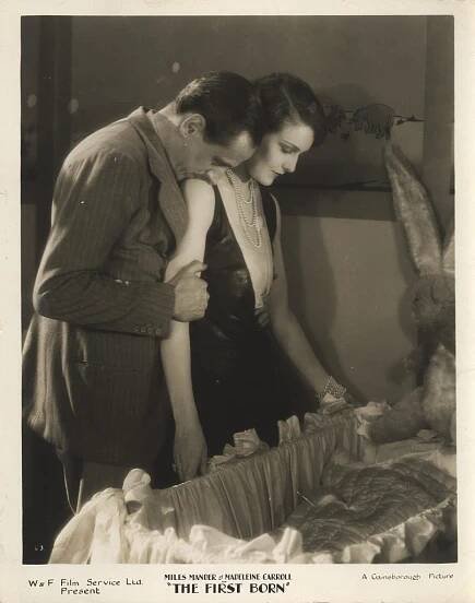 Miles Mander and Madeleine Carroll press photo for The First Born (1928)