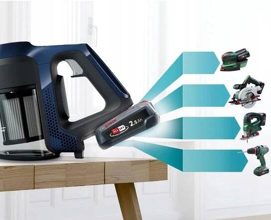 Tyčový vysavač Bosch BBS611MAT Serie 6 Unlimited Akumulátorový 18V 2v1 Hlavní barva modrá