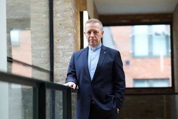 Rev Andrew Irvine outside East Belfast Mission