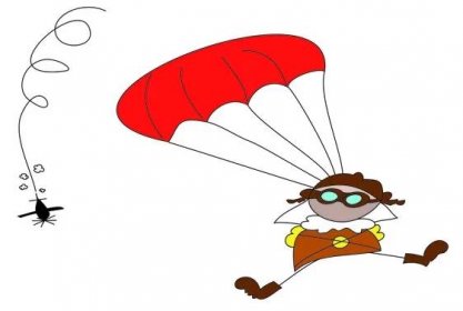 Parachutist (paracaidista) — Illustration