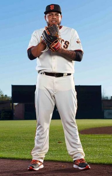 San Francisco Giants pitcher Reyes Moronta #72 poses for a portrait during San Francisco Giants photo day on Feb, 20 at Scottsdale Stadium in Scottsdale, Arizona