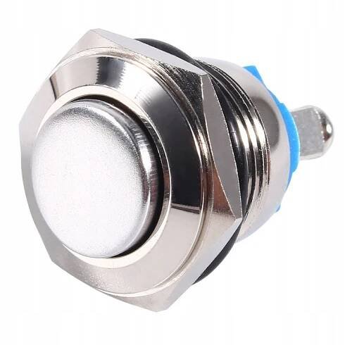 Tlačítkový spínač 12V, 16 mm spínač klaksonu zvonkové tlačítko se 2 šroubovacími svorkami tlačítko