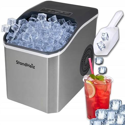 VÝROBNÍK LEDU DOMÁCÍ MALÝ STŘÍBRNÝ LED 12KG 230V StandHeiz