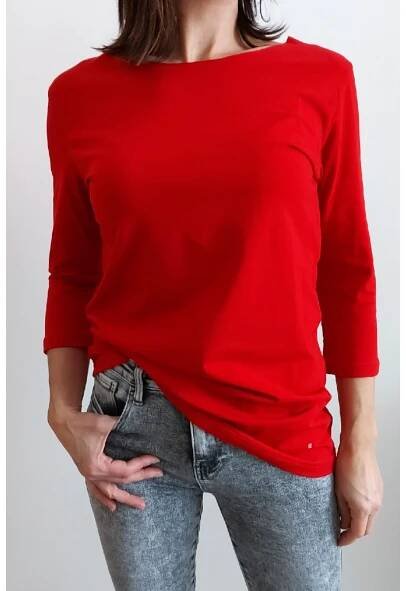 TRIKO 3/4 RUKÁV "BASIC" ČERVENÉ - SARAFASHION