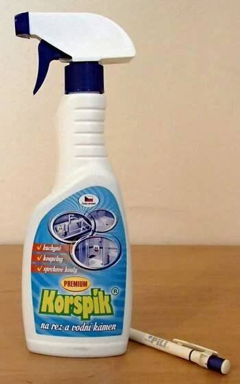 Čisticí prostředek do koupelny a kuchyně Čistič na rez a vodní kámen Korspík rozprašovač 500ml