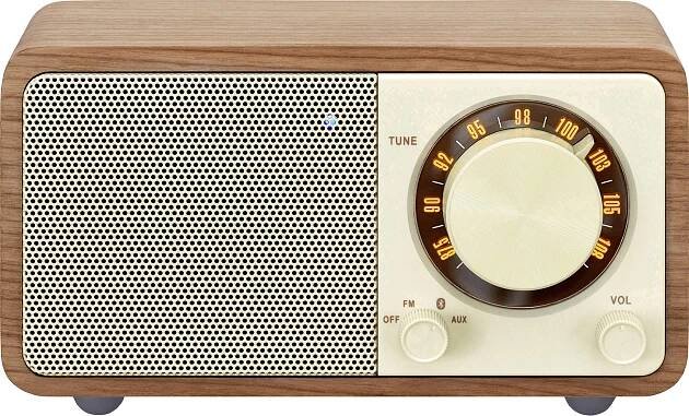 Sangean WR-7 Genuine Mini A500406 stolní rádio, FM, Bluetooth, s akumulátorem, vlašský ořech