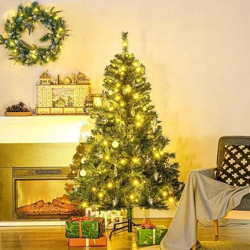 Vánoční stromek s dekoracemi, 120 LED, 511 větviček Ø95 x 150 Maximální šířka 95 cm